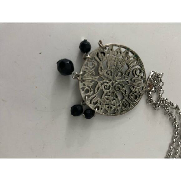 Long chain necklace with Upcycled pendant - Picture 2 of 5